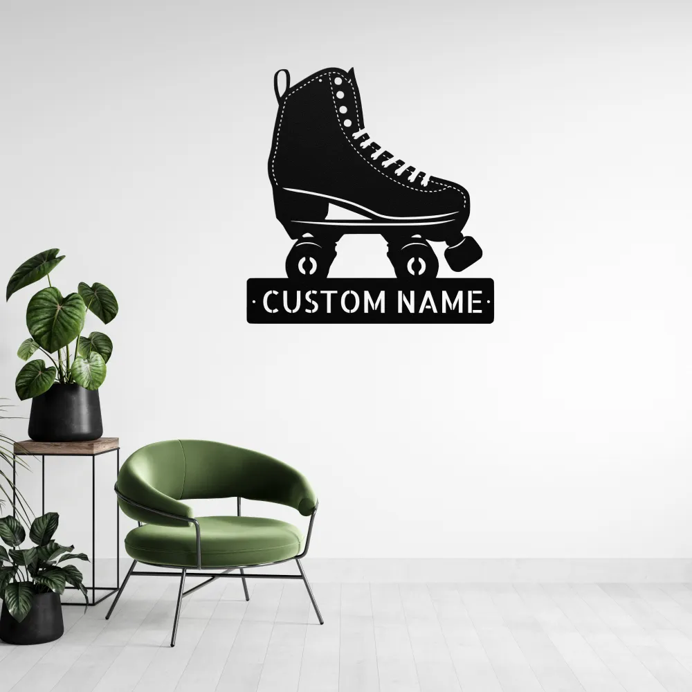 Custom Rollerblades Metal Sign